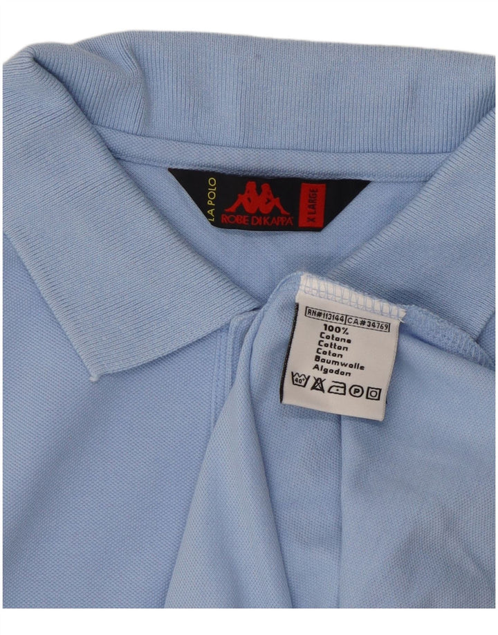 Kappa Mens Polo Shirt XL Blue Cotton