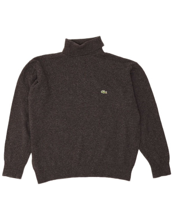 Lacoste Herre Rullehalstrøje Str. 6 XL Grå lammeuld