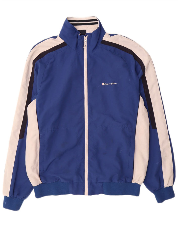 Champion Mens Tracksuit Top Jacket XL Blue Colourblock Polyester