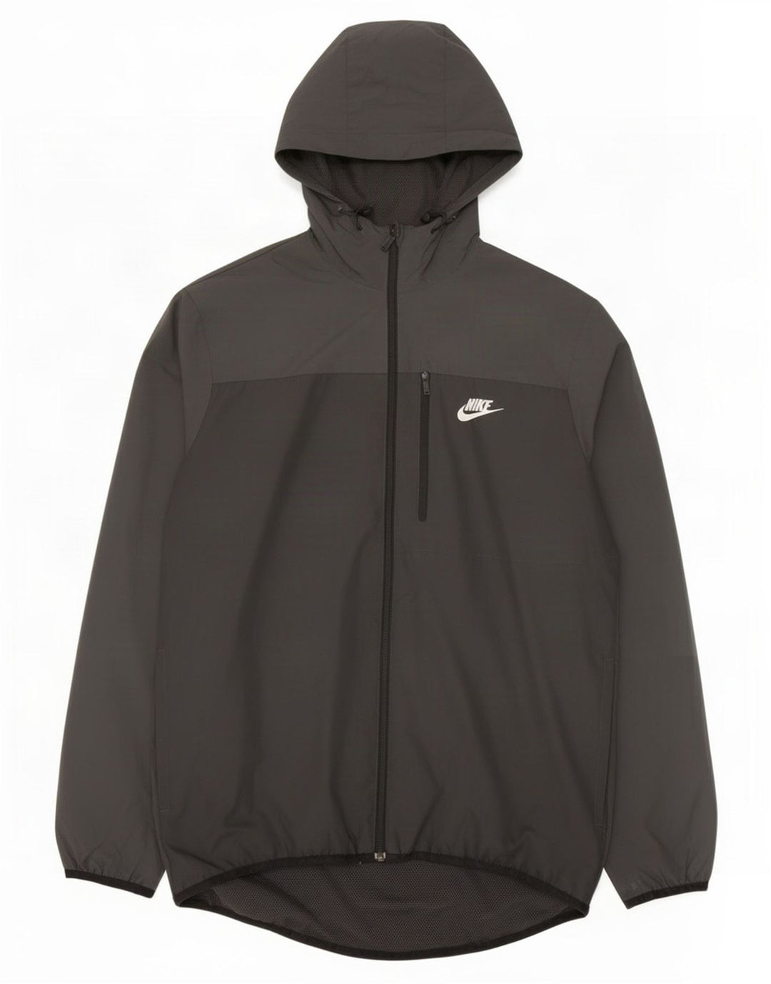 Nike Mens Hooded Rain Jacket UK 38 Medium Black Polyester