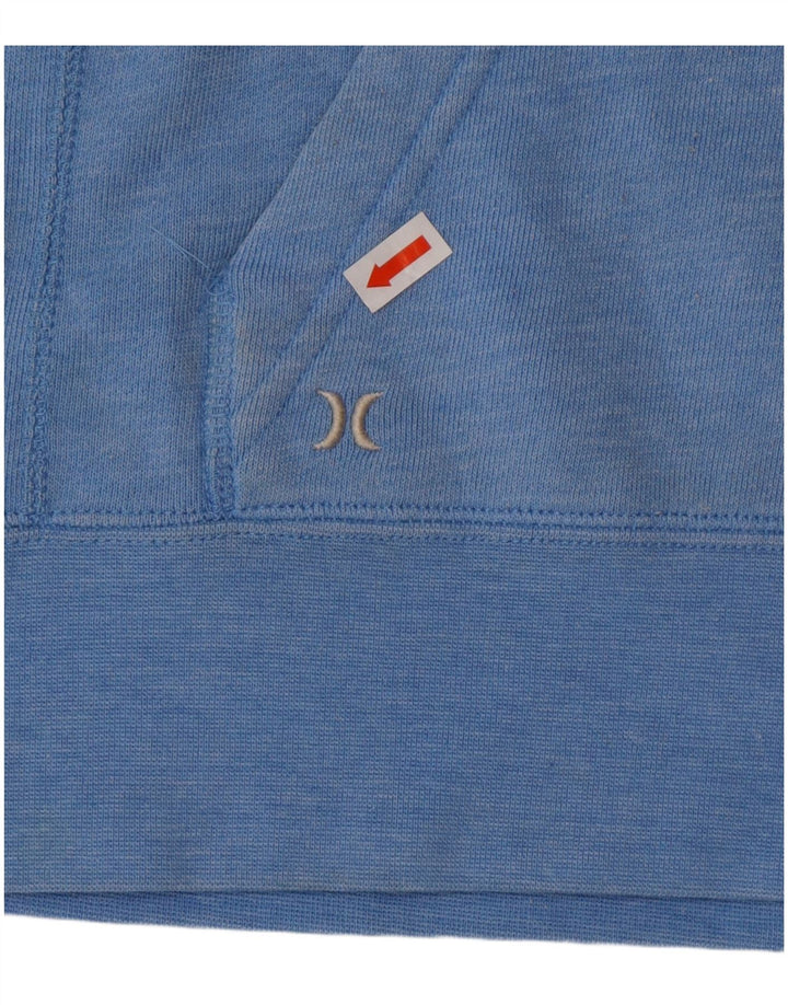 HURLEY Womens Graphic Hoodie Jumper UK 14 Medium Blue