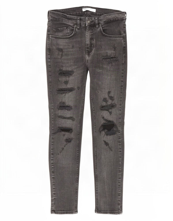 Zara Ανδρικά στενά τζιν EU 40 Medium W31 L29 Γκρι βαμβακερό