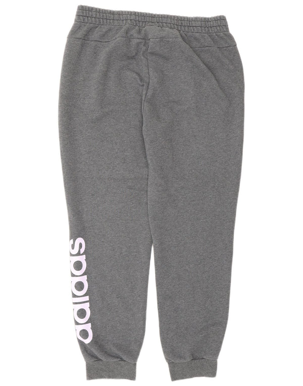 Pantaloni da tuta con grafica Adidas da donna Joggers UK 20/22 XL Cotone grigio