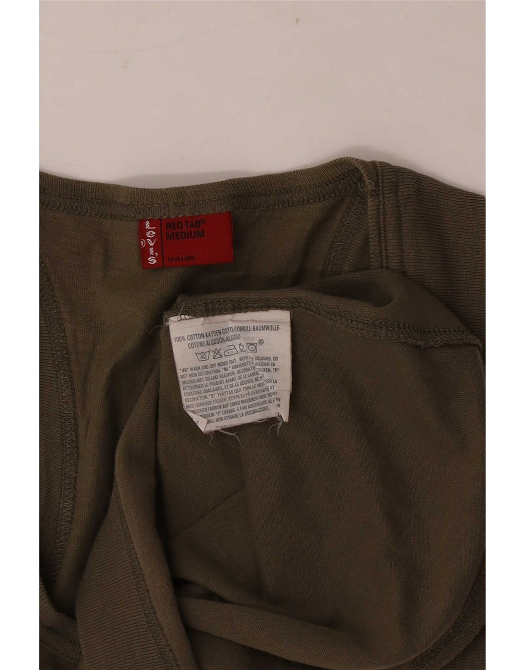 Canotta da donna Levi's UK 12 cotone kaki medio