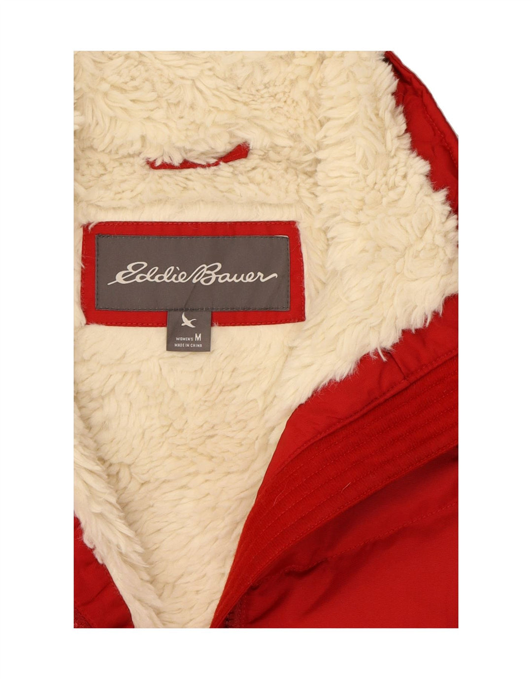 EDDIE BAUER Womens Padded Gilet UK 14 Medium Red Colourblock Nylon Vintage Eddie Bauer and Second-Hand Eddie Bauer from Messina Hembry 