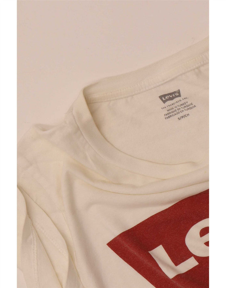 Levi's Womens Graphic T-Shirt Top UK 10 Small White