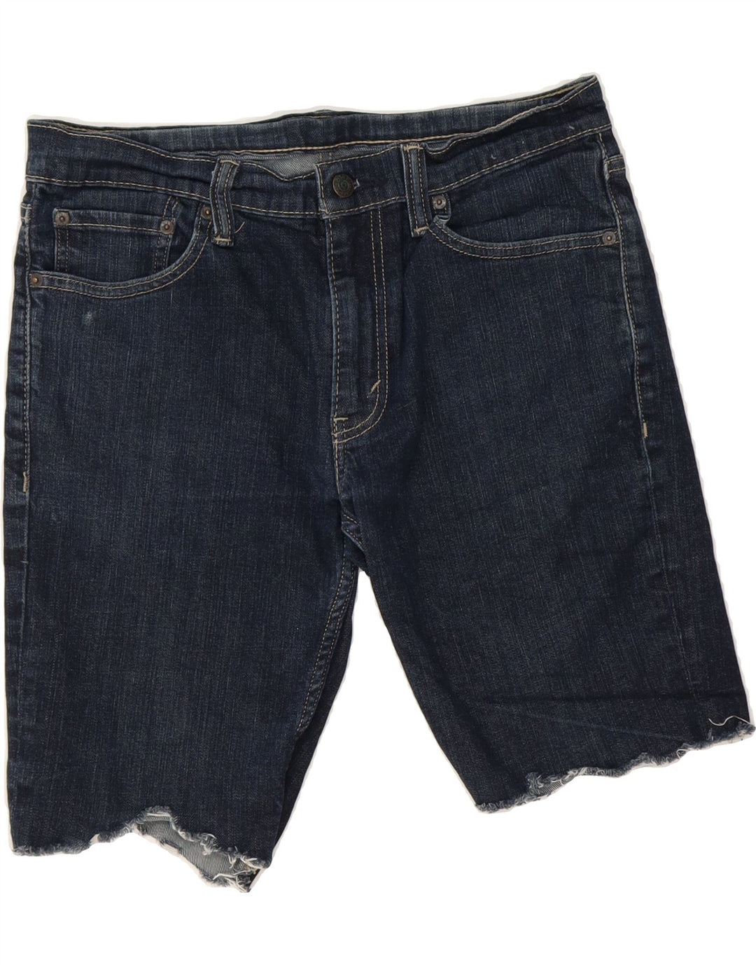 LEVI'S Mens Denim Shorts W33 Medium Navy Blue Cotton Vintage Levi's and Second-Hand Levi's from Messina Hembry 