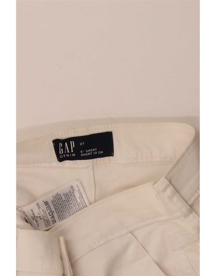 Pantalones cortos vaqueros Gap W27 Small de algodón blanco para mujer