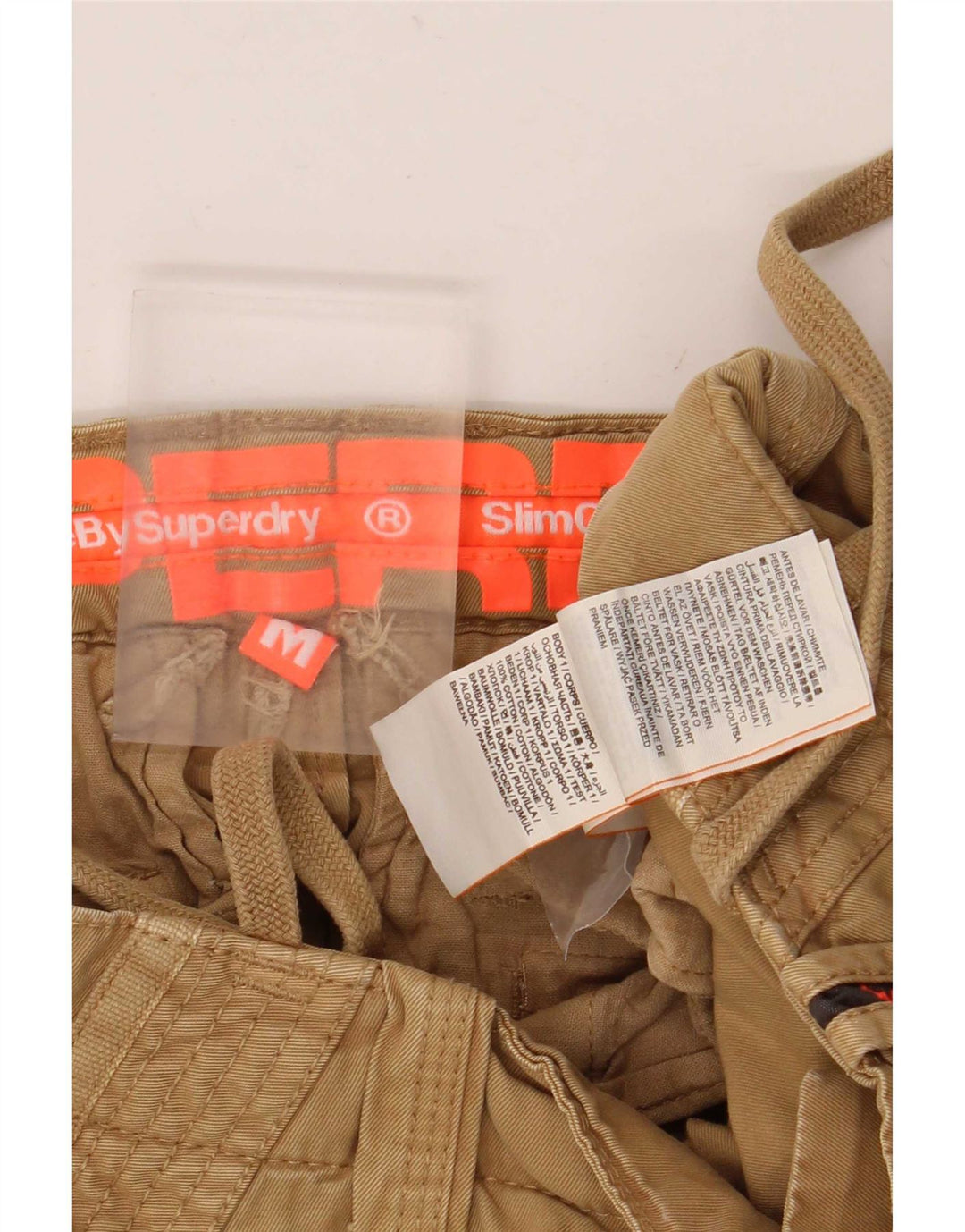 Pantaloncini cargo da uomo Superdry medi W36 in cotone beige