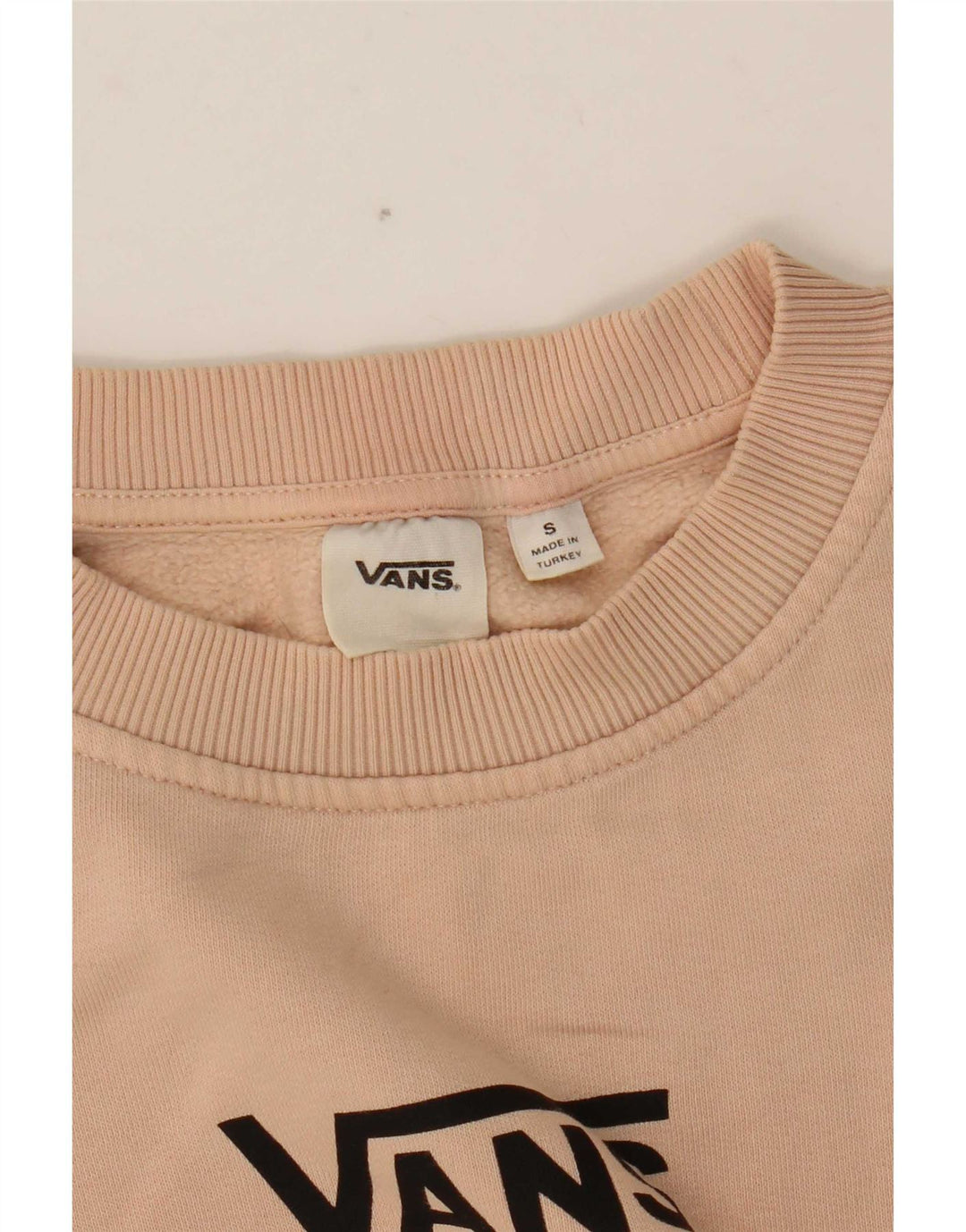 Vans Womens Graphic Oversized Sweatshirt Jumper UK 10 Small Pink
