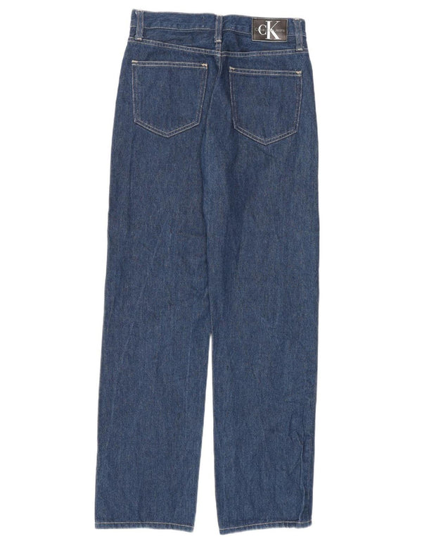 Jeans dritti da donna Calvin Klein W28 L30 cotone blu