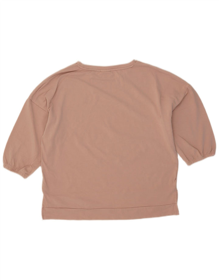 Ellesse Sweat-shirt surdimensionné à manches 3/4 pour femme UK 10 Small Rose