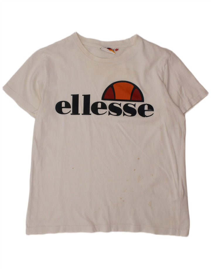ELLESSE Drenge Grafisk T-Shirt Top 11-12 År Hvid