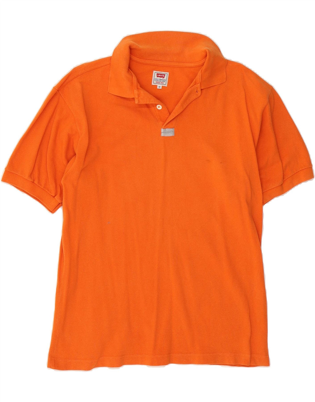 LEVI'S Mens Polo Shirt Medium Orange Cotton Vintage Levi's and Second-Hand Levi's from Messina Hembry 