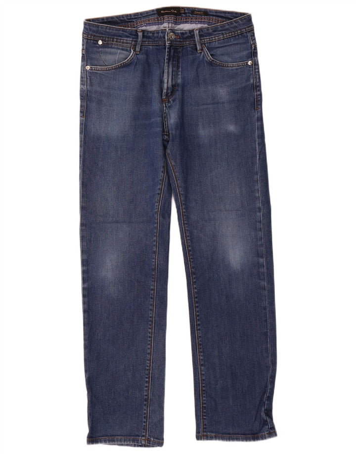 Massimo Dutti Herre Regular Fit Straight Jeans EU 40 Medium W31 L30 Blå