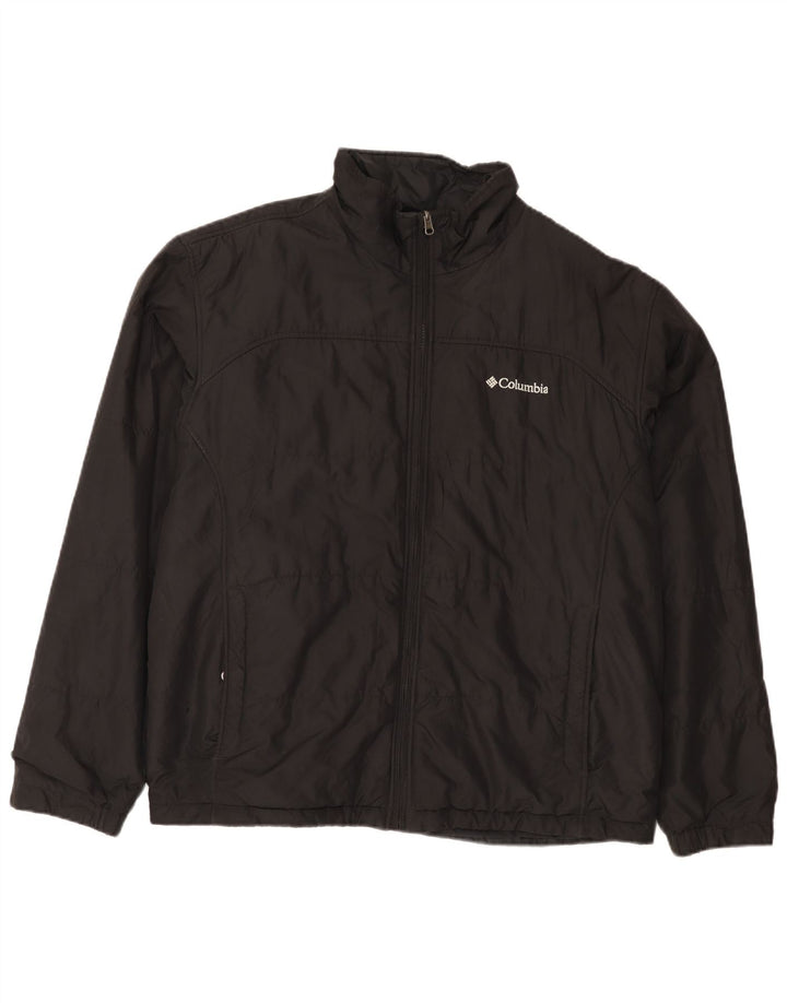 Columbia Chaqueta bomber con forro intercambiable para hombre UK 42 XL Poliéster negro