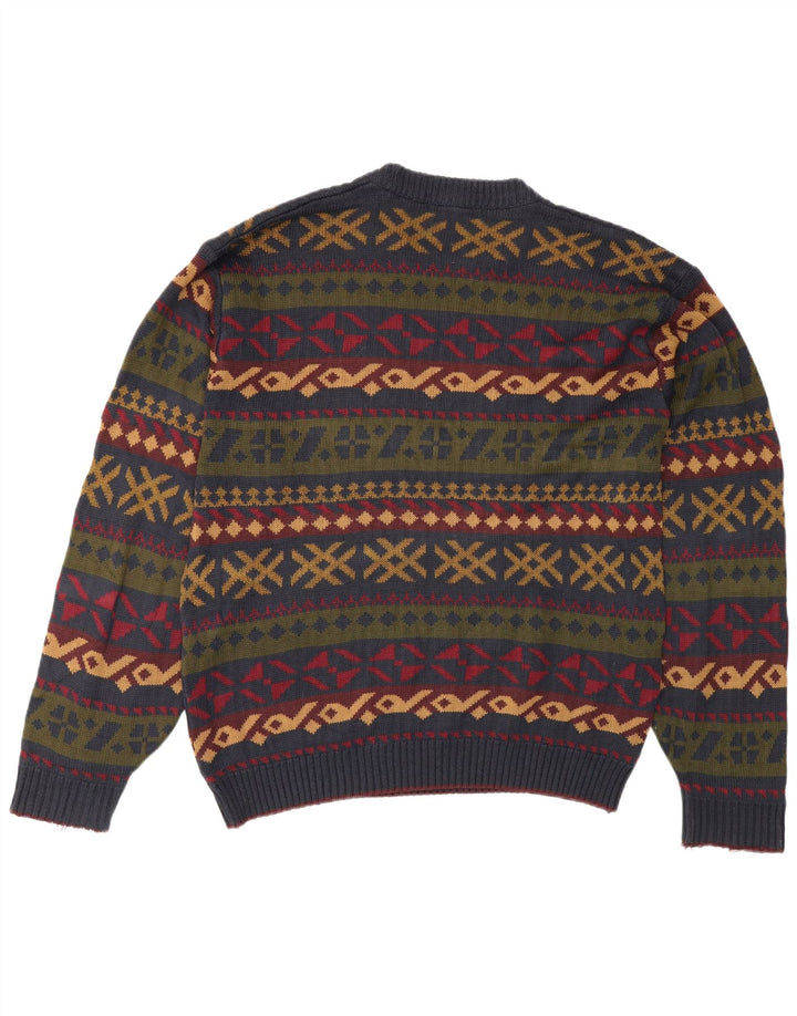 Pulover pentru bărbați Marks & Spencer cu gât crew pulover mare, multicolor, geometric