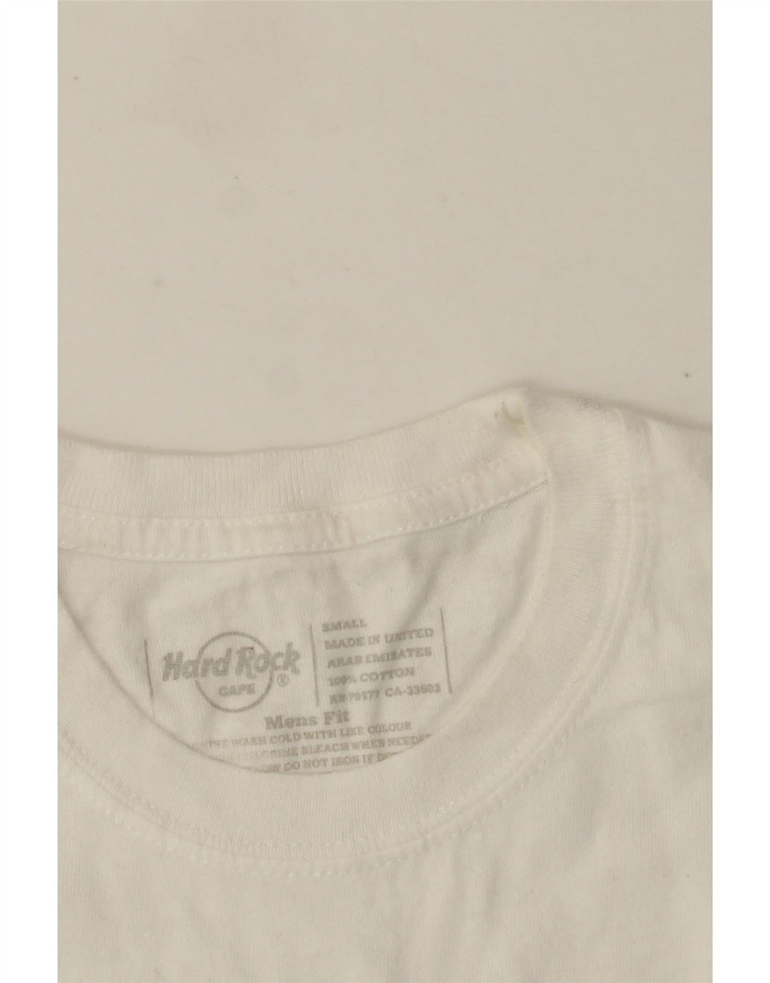 Hard Rock Cafe Mens Nice Graphic T-Shirt Top Small White Cotton