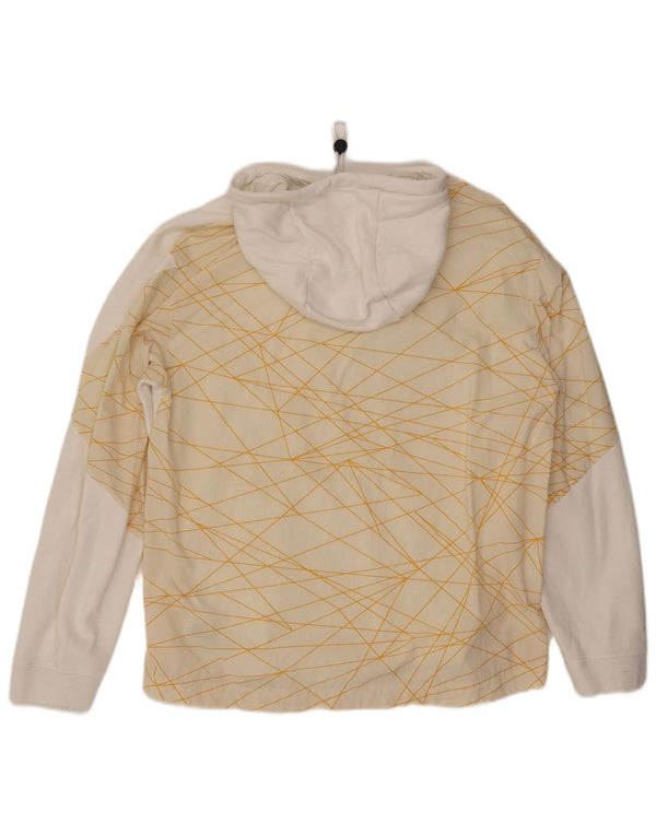 Jordan Mens Paris Graphic Hoodie Jumper Medium White Geometric Cotton