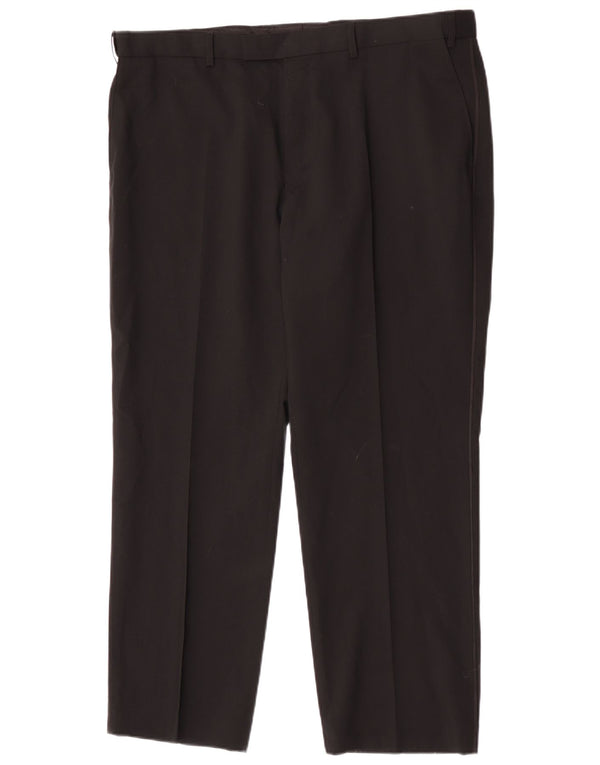 Pantaloni da abito vestibilità regolare da uomo Marks & Spencer W40 L29 lana nera
