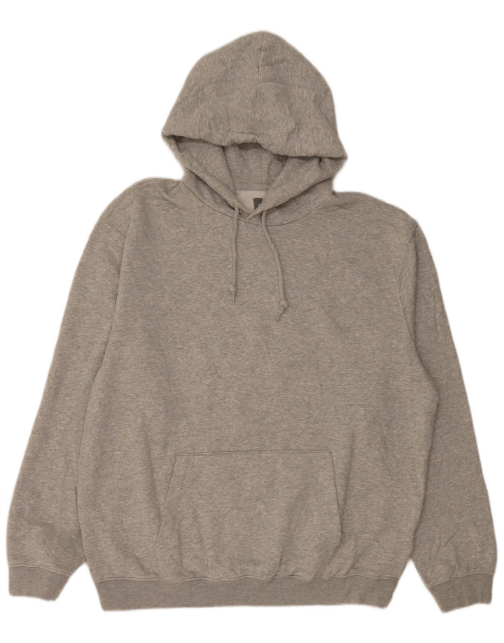 Gap Mens Hoodie Jumper Large Grey Flecked Cotton