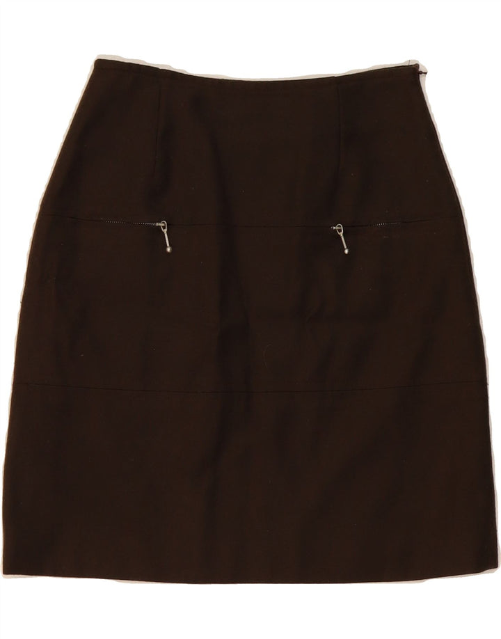 VINTAGE Womens Pencil Skirt IT 40 Small W26  Khaki Wool Vintage Vintage and Second-Hand Vintage from Messina Hembry 