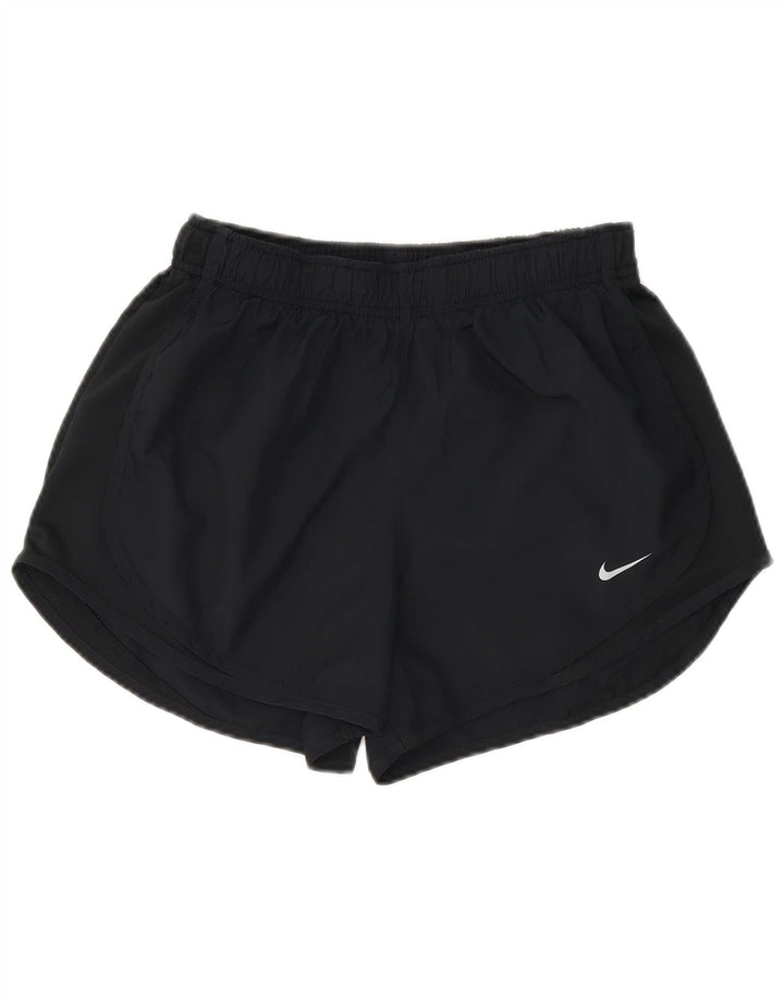 Pantaloncini sportivi Nike da donna Dri Fit UK 8 piccoli poliestere nero