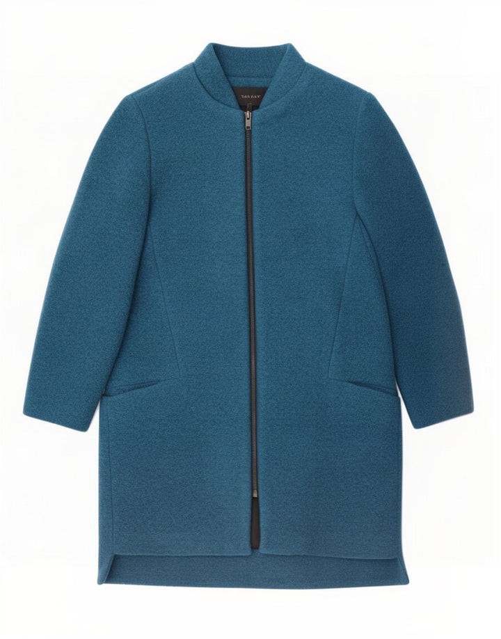 Pardesiu pentru femei Zara UK 14 Medium Bleumarin Poliester
