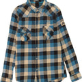 VINTAGE Boys Flannel Shirt 14-15 Years Blue Check Polyester Vintage Vintage and Second-Hand Vintage from Messina Hembry 