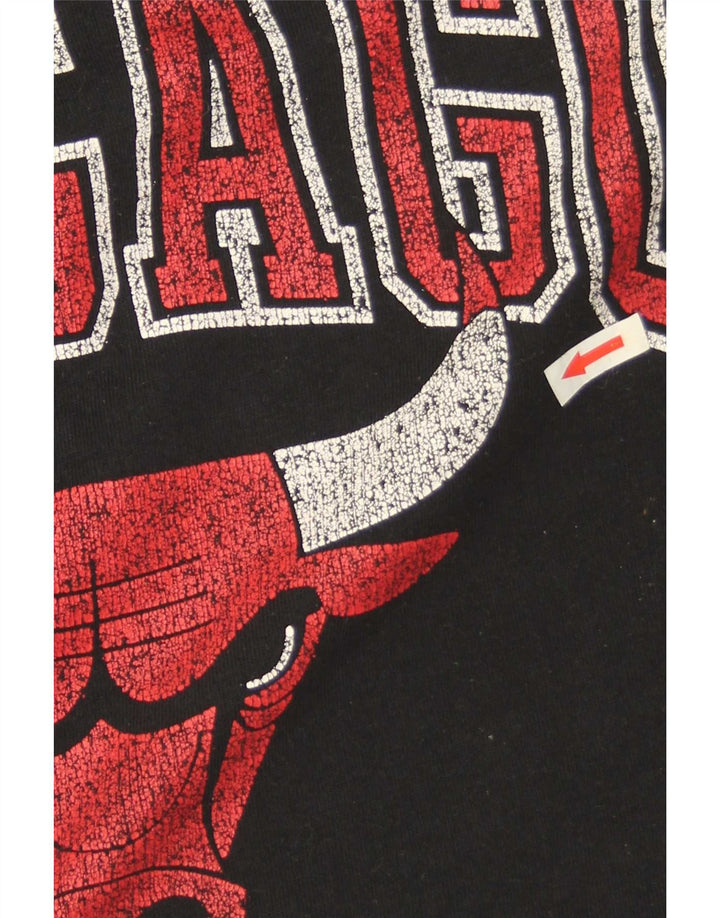 NBA Mens Chicago Bulls Graphic Oversized Sweatshirt Jumper Small Black