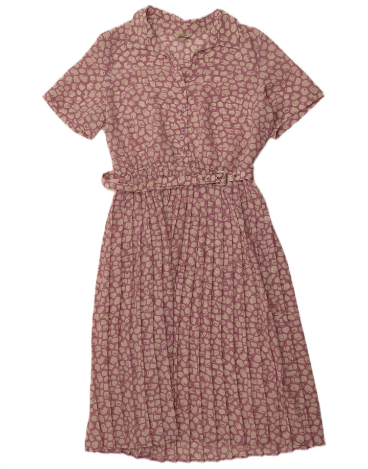 Classics Womens Maxi Dress UK 16 Large Purple Animal Print Polyester