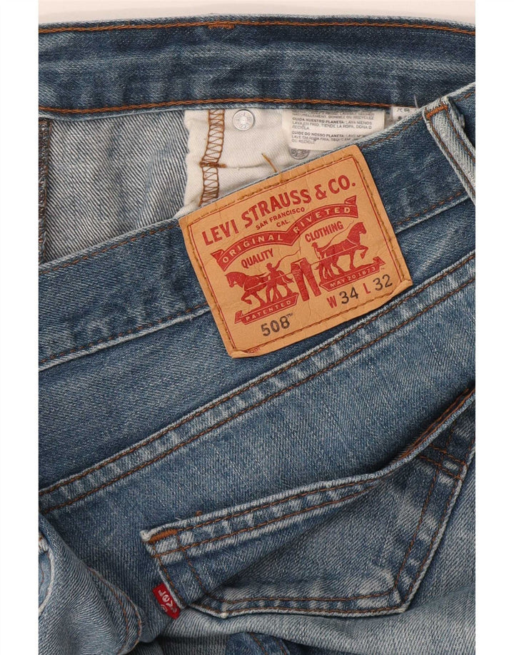 Levi's Mens 508 Regular Tapered Jeans W34 L32 Plava