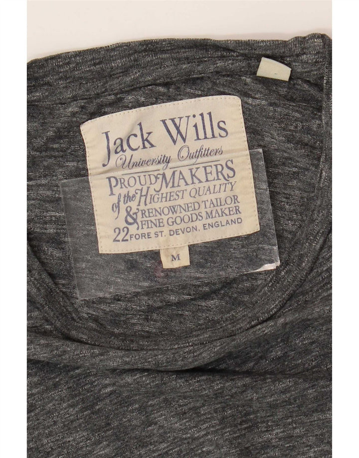 T-shirt da uomo Jack Wills Top in cotone screziato grigio medio