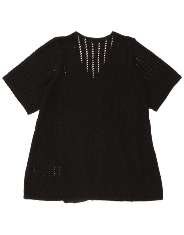 Zara Γυναικεία Μπλούζα Oversized Top UK 10 Small Black Polyester