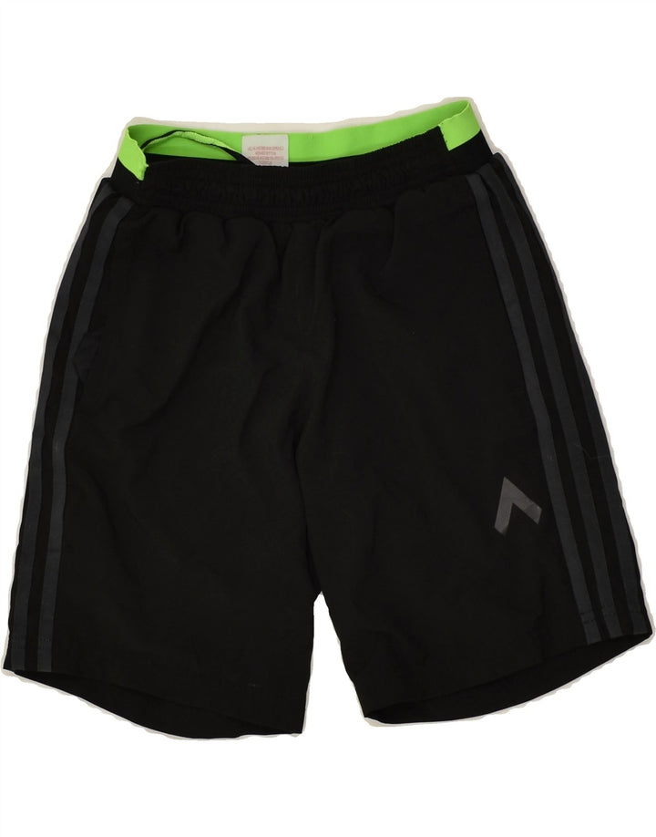 ADIDAS Boys Sport Shorts 9-10 Years Black Polyester | Vintage Adidas | Thrift | Second-Hand Adidas | Used Clothing | Messina Hembry 