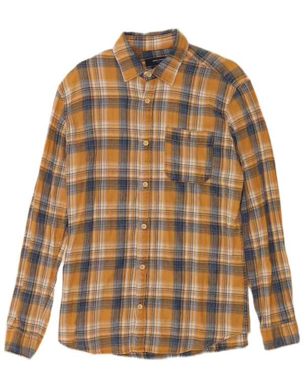 Jack & Jones Herre flannelskjorte Stor gul ternet bomuld