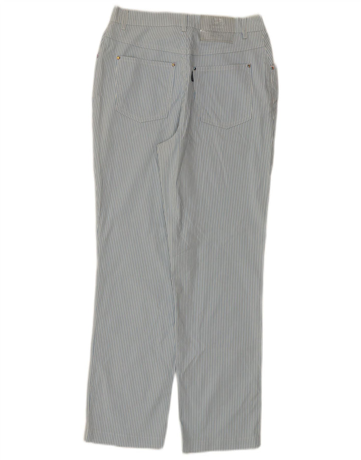 ST. GERMAIN Womens Straight Casual Trousers Medium W28 L27 Blue Striped