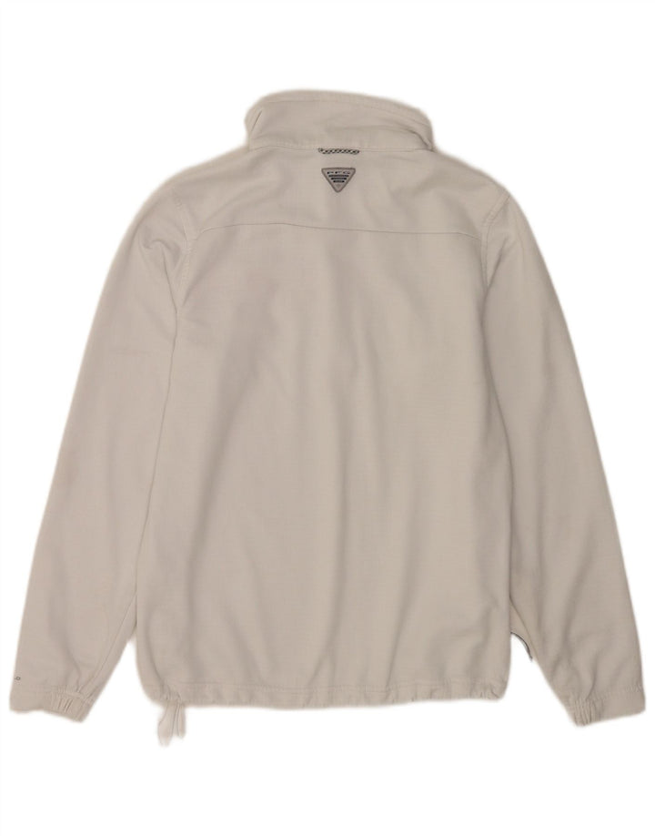 Felpa Columbia da uomo con zip e collo, piccola, in poliestere color block grigio