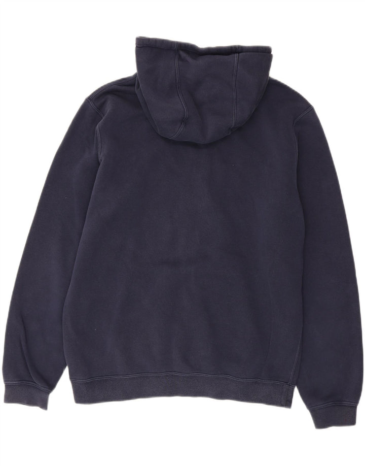 Nike Mens Graphic Hoodie Jumper Medium Navy Blue Cotton