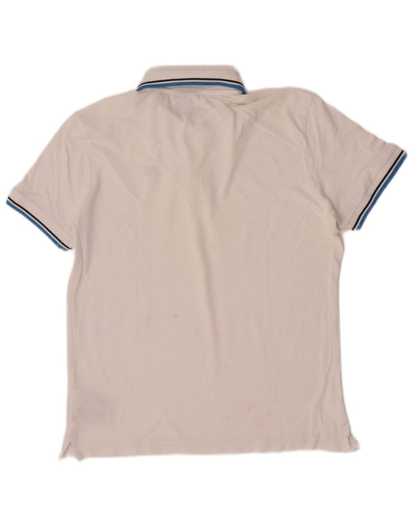 Tricou polo pentru bărbați Diadora, bumbac cu dungi albe medii