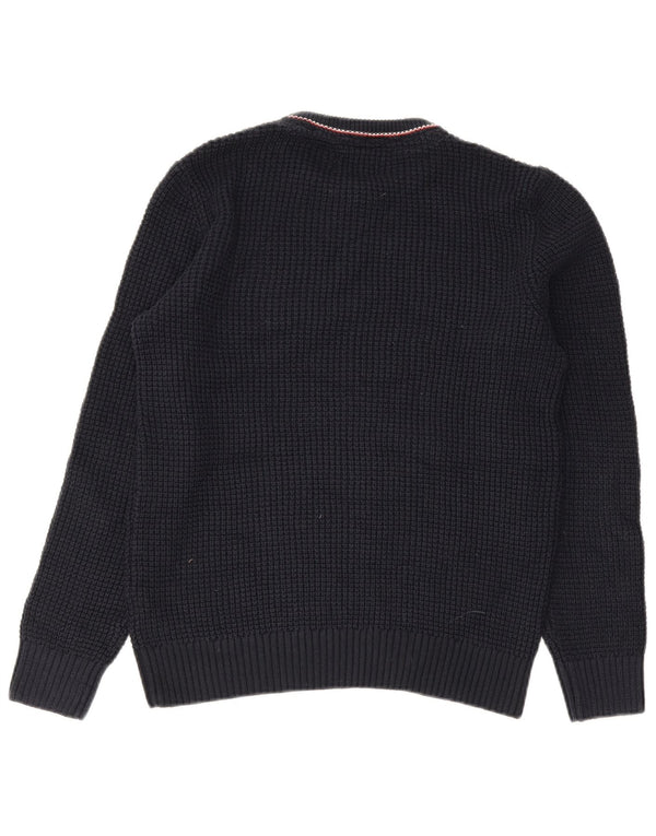 Jack & Jones Mens Crew Neck Jumper Sweater Medium Navy Blue Acrylic