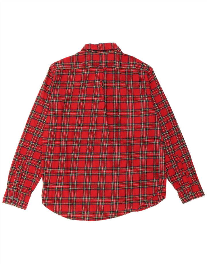 Eddie Bauer Herren-Flanellhemd, groß, rot kariert, Baumwolle