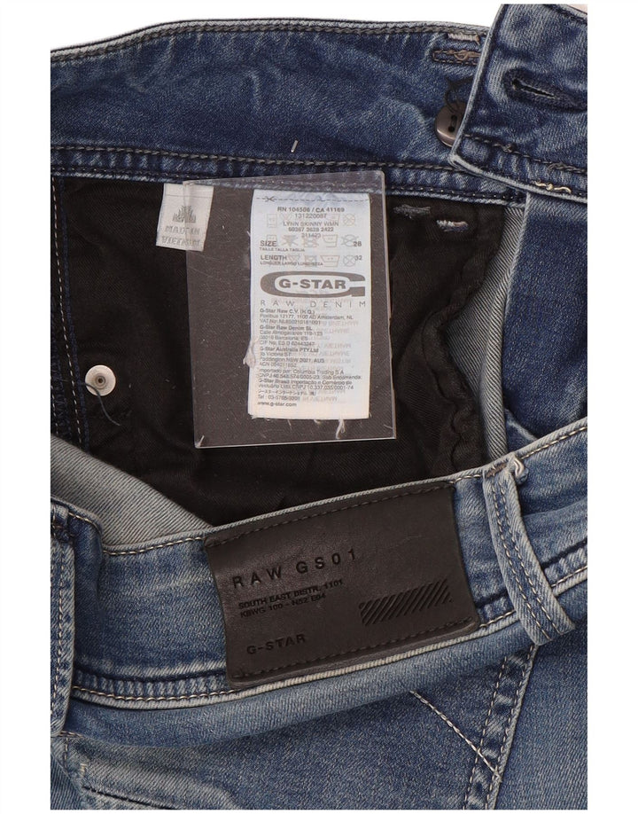 G-STAR Womens 3301 Slim Jeans W28 L32 Blue