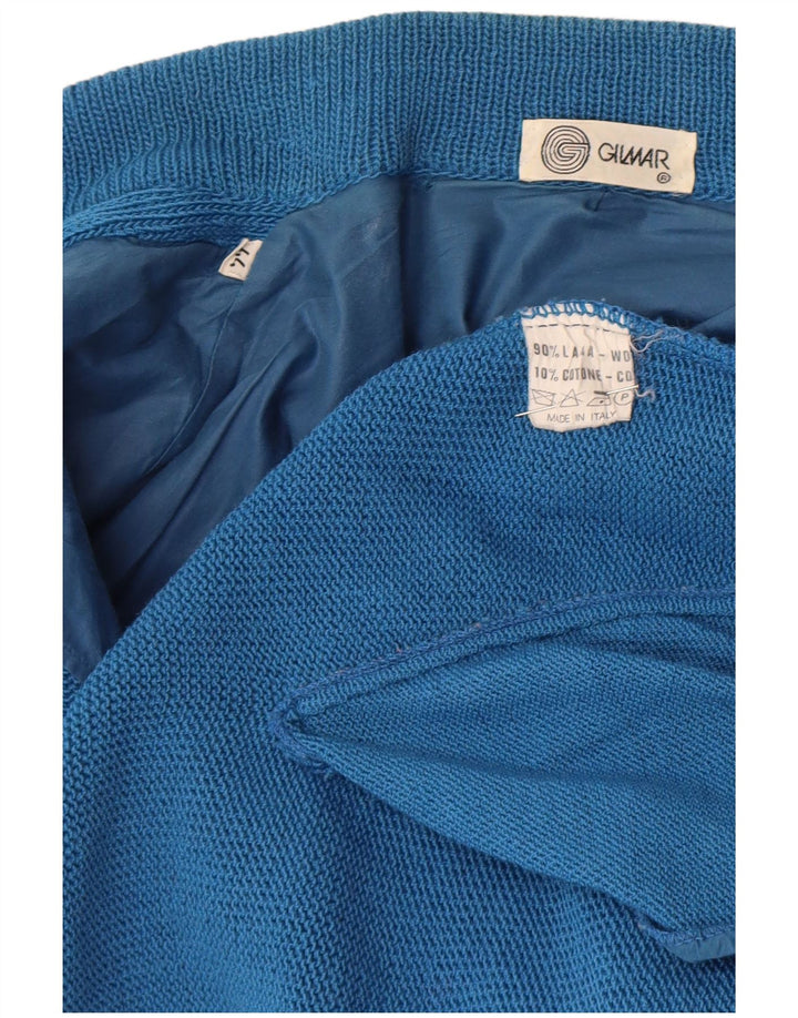 Vintage Womens Cardigan Sweater IT 44 Medium Blue Wool