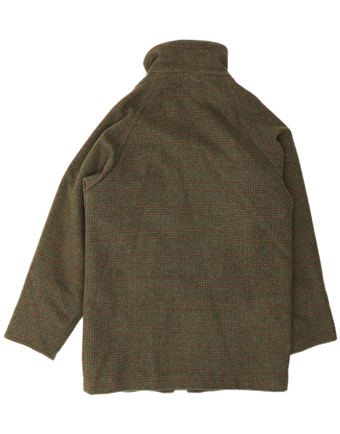 Barbour Mens Utility Jacket UK 38 Medium Khaki Plaid Wool