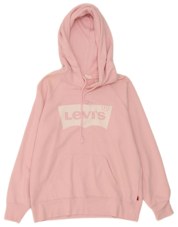 Damski sweter Levi's z grafiką, oversize, UK 6 XS, różowy, bawełniany