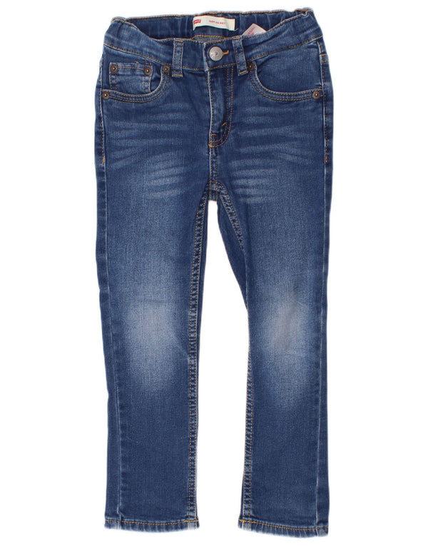 Levi's Boys Skinny Jeans 3-4 år W22 L17 Blå Bomuld