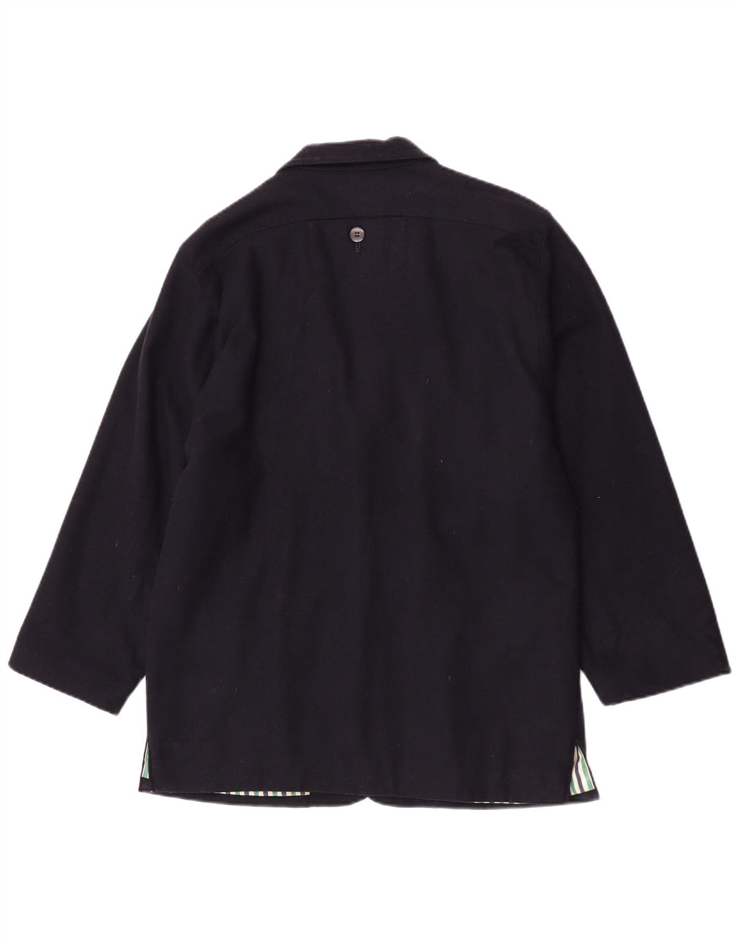 Giacca blazer vintage da donna a 3 bottoni UK 16 grande blu navy