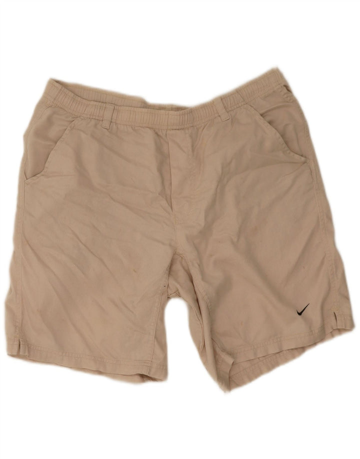 Nike Mens Sport Shorts Medium Beige Cotton