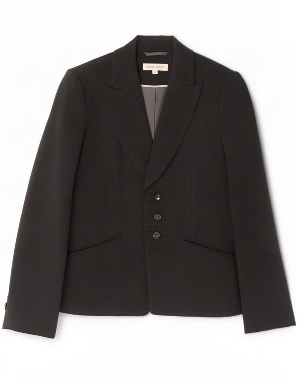 Jachetă pentru femei Marks & Spencer Petite cu 3 nasturi, UK 8, Gri mic